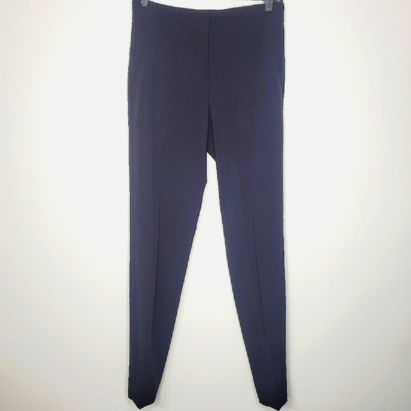 35) ARMANI COLLEZIONI Women's Blue Cigarette Pressed Pants Sz. 4 - Picture 2 of 8